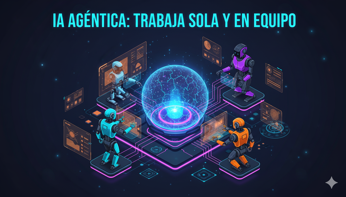 IA Agéntica: Cuando la Inteligencia Artificial Aprende a Trabajar Sola (y en Equipo)